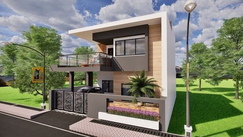 15 Desain Rumah Minimalis 2 Lantai yang Simple dan Dilengkapi Balkon