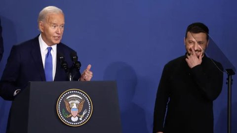 VIDEO Joe Biden Salah Sebut, Perkenalkan Presiden Ukraina dengan Nama 'Putin' di Hadapan Pemimpin NATO, Begini Reaksi Zelensky