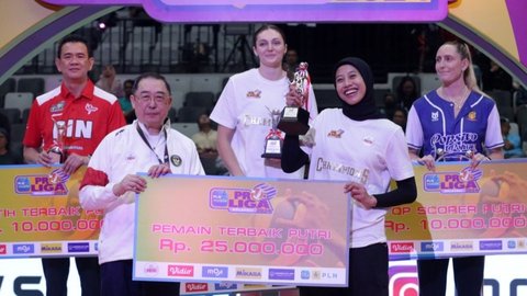 FOTO: Megawati Hangestri Pertiwi Jadi Pemain Terbaik Putri Proliga 2024