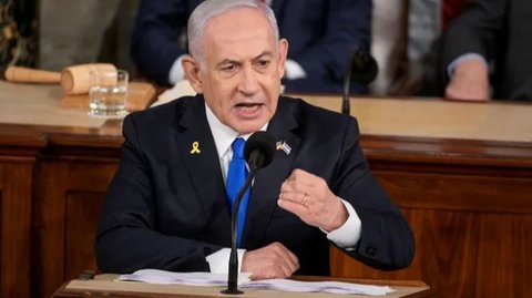 Penuh Klaim dan Kebohongan, Pidato Netanyahu di Depan Kongres AS Disambut Tepuk Tangan Riuh Hadirin