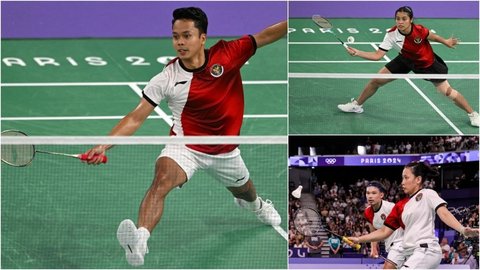 FOTO: Momen Ginting dan Gregoria Menang, Rinov/Pitha Kalah di Fase Grup Bulu Tangkis Olimpiade Paris 2024