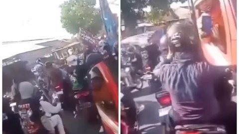 Viral! Konvoi Pesilat di Sragen Halangi Mobil Damkar