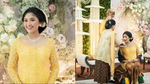 Cantiknya Erina Gudono di Acara Rangkaian Tingkeban, Pakai Kebaya Kuning Aura Bumil Makin Terpancar