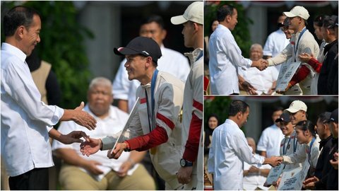 FOTO: Momen Jokowi Berikan Bonus Miliaran Rupiah Pada Atlet Peraih Medali Olimpiade Paris 2024 di Istana Merdeka