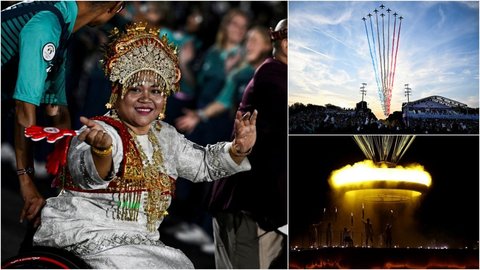 FOTO: Semarak Pembukaan Paralimpiade Paris 2024, Kontingen Indonesia Tampilkan Kekayaan Nusantara dalam Defile yang Memukau