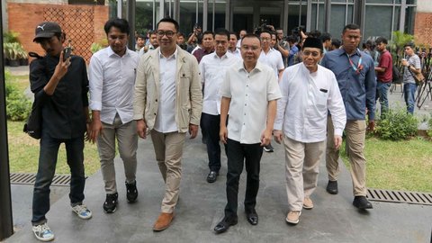 FOTO: Pasangan Bacagub Jakarta Ridwan Kamil-Suswono Rapat Perdana dengan Tim Pemenangan RIDO Bersama KIM Plus