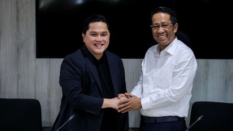 FOTO: Bertemu Erick Thohir, Menkumham Dukung Penuh Program Naturalisasi Timnas Indonesia