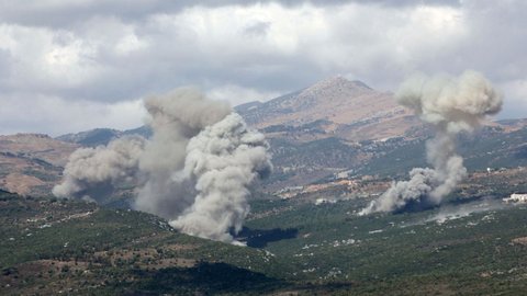 FOTO: Sengit, Perang Israel Vs Hizbullah Lebanon Saling Gempur hingga Hancurkan Salah Satu Pusat Permukiman Kedua Negara