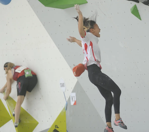 FOTO: Perjuangan Atlet Panjat Tebing Sukma Lintang Cahyani Rebut Tiket Olimpiade Paris 2024