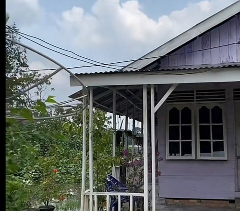 Viral Rumah Unik Serba Ungu di Tepi Sungai, Begini Penampakannya