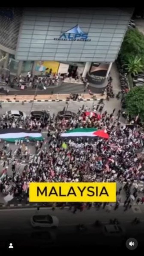 Potret aksi solidaritas untuk warga Palestina di Malaysia. <br>
