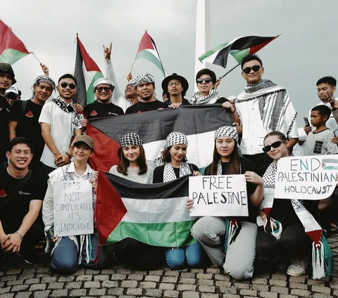 Potret Artis dan Public Figure Tanah Air Ikut Aksi Bela Palestina di Monas, Ada Atta Halilintar Hingga Syifa Hadju