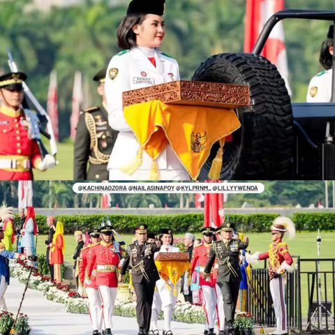 Sosok Kachina Ozora dan Keyla Azzahra, Pembawa Bendera dan Naskah Teks Proklamasi di Acara Kirab Bendera dari Monas ke IKN