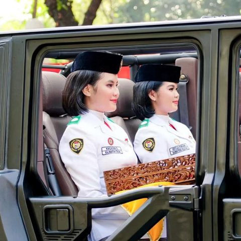 Sosok Kachina Ozora dan Keyla Azzahra, Pembawa Bendera dan Naskah Teks Proklamasi di Acara Kirab Bendera dari Monas ke IKN