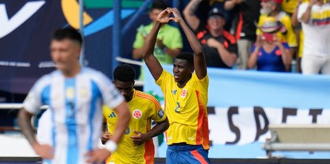 Pertandingan antara Kolombia dan Argentina berakhir dengan skor 2-1.