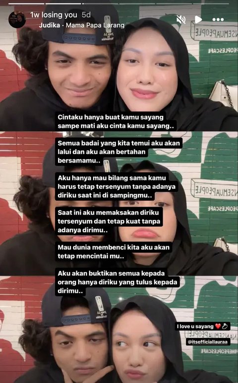 Vadel Badjideh Ungkapkan Perasaannya kepada Lolly: Cintaku Hanya Untukmu Sayang, Aku Mencintaimu Sampai Mati