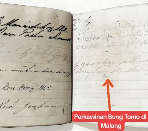Kemudian juga berisikan catatan pernikahan Bung Tomo di Malang. 