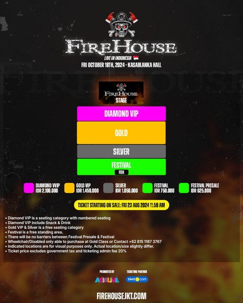 Band Rock Legendaris Fire House Bakal Manggung di Jakarta, Cek Harga Tiketnya di Sini