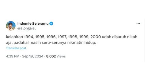 Cuitan Kocak Netizen yang Lahir Tahun 90-an ini Bikin Senyum-senyum Sendiri