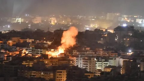 Perang Israel Vs Hizbullah Makin Sengit, Serangan Udara Berujung Ledakan Besar Terjadi di Beirut