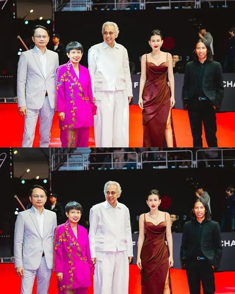 Potret Shenina Cinnamon di Busan International Film Festival, Pakai Dress Belahan Tinggi & Kalung Berlian Mewah