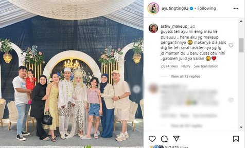 Terungkap, Ternyata Ini Alasan Ayu Ting Ting dan Keluarga Pakai 'Outfit' Santai Saat Hadiri Resepsi Pernikahan Asistennya