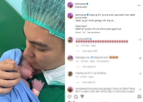 Postingan Lama Baim Wong Kembali Disorot, Caption Tentang Seseorang yang Belum Punya Anak dan Jangan Ganggu Istri Orang