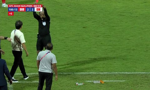 Panas di Laga Bahrain vs Indonesia, Kombes Polisi Ikut Dikartu Merah Wasit