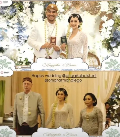 Cantik dan Gagah , 7 Momen Sakral Pernikahan Anggika Bolsterli dan Omar Bertema Jawa, Mahar Emas Batangan dan Uang Swiss