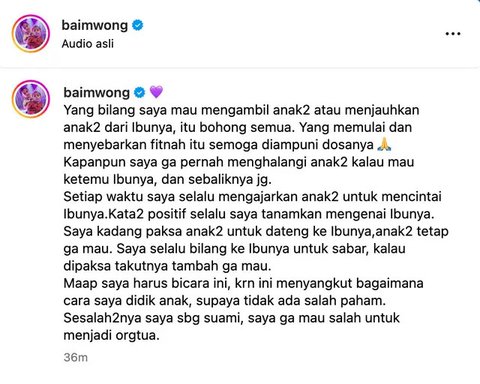 Baim Wong Beri Klarifikasi Terkait Tudingan Jauhkan Anak-anak dari Paula Verhoeven