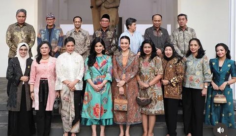 6 Gaya Formal Istri-Istri Menteri saat Kunjungan ke Museum Nasional, Annisa Pohan dan Niena Kirana Kompak Pakai Dress hijau