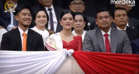 Cantiknya Kahiyang Ayu Duduk Bareng Suami & Kaesang Saksikan Pelantikan Prabowo-Gibran, Bikin Pangling