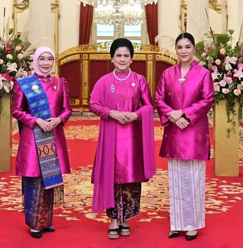 Gaya Kece Iriana Jokowi di Acara Perpisahan sama Ibu-Ibu Pejabat, Busana yang Dikenakannya Cetar Menyala