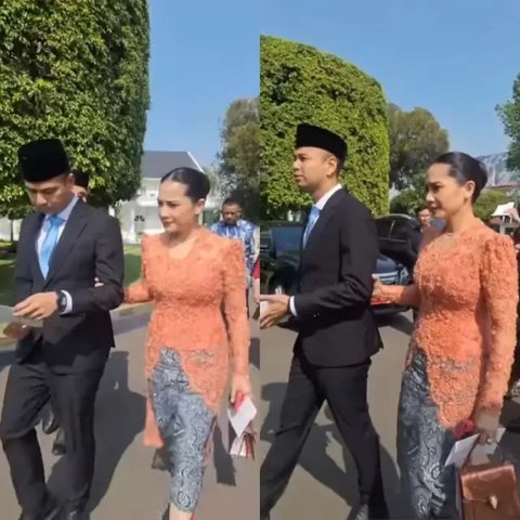 Pakai Kalung dan Anting Berlian,  Potret Cantik Nagita Slavina saat Temani Raffi Ahmad Dilantik Jadi Pejabat