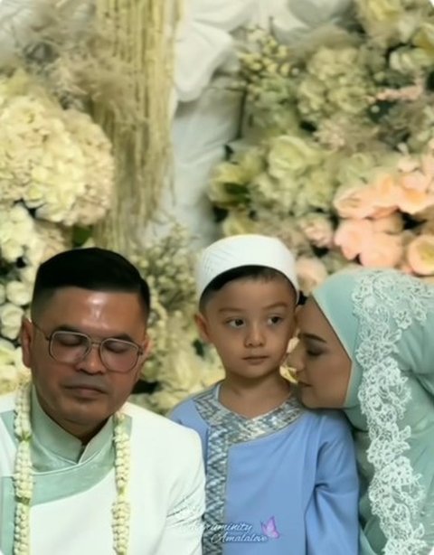 Ekspresi Air Bumi Anak Irish Bella Jadi Sorotan di Momen Pernikahannya dengan Haldy Sabri