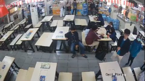 Terekam CCTV, Aksi Pria Maling Tas di Kantin Kampus Ini Viral Bikin Waspada