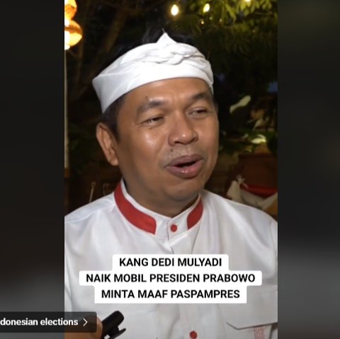 Dedi Mulyadi Sampai Sembah Minta Maaf kepada Protokol Istana 'Saya Aduh Calutak'