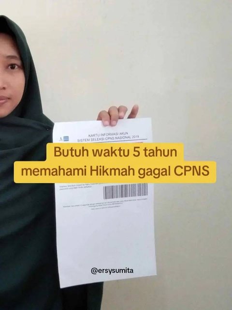 Kisah Pengalaman Wanita Pasca Gagal dari Tes CPNS, 5 Tahun Memahami Hikmah Kegagalan