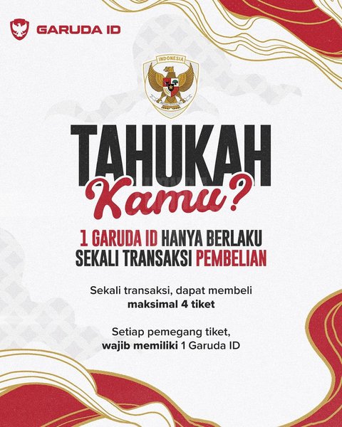 Catat, Begini Cara Daftar Garuda ID Sebelum Beli Tiket Resmi Timnas Indonesia di Kualifikasi Piala Dunia 2026 Zona Asia