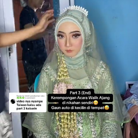 Bisa Hemat Budget, Pengantin Pria Ini Rias Calon Istrinya di Hari Pernikahan, Hasilnya Menakjubkan