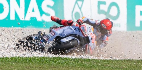 Senangnya Marc Marquez Menyaksikan Duel Sengit Jorge Martin vs Pecco Bagnaia di MotoGP Malaysia