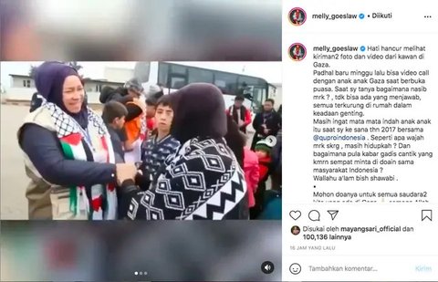 Melly Goeslaw Suarakan Pendidikan Anak di Palestina dan Singgung Janji Prabowo Beri Beasiswa untuk Belajar di Indonesia