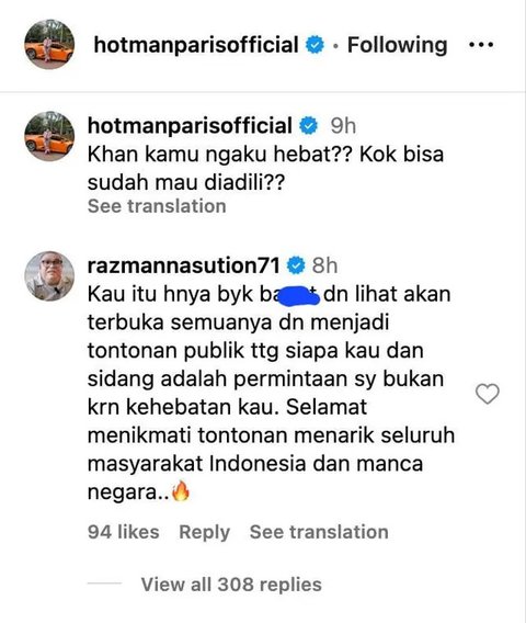 Hotman Paris Bikin Dongkol Razman Nasution, Sindir Orang yang Dulu Ngaku Hebat Sekarang Mau Diadili