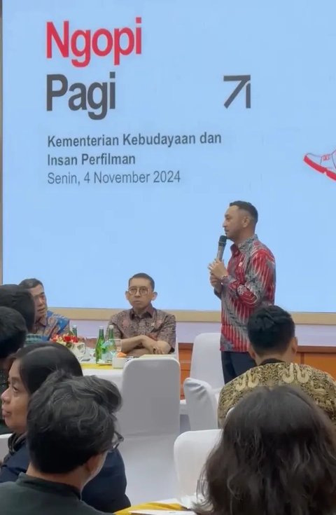 6 Gaya Giring Ganesha Dampingi Menteri Fadli Zon Bertemu Para Sineas hingga Seniman Demi Majukan Film Indonesia