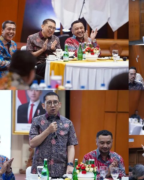 6 Gaya Giring Ganesha Dampingi Menteri Fadli Zon Bertemu Para Sineas hingga Seniman Demi Majukan Film Indonesia