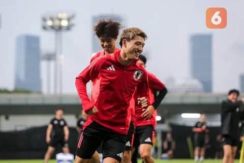 FOTO: Jepang Tancap Gas Gelar Latihan Perdana Jelang Lawan Timnas Indonesia di Kualifikasi Piala Dunia 2024