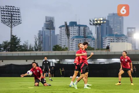 FOTO: Jepang Tancap Gas Gelar Latihan Perdana Jelang Lawan Timnas Indonesia di Kualifikasi Piala Dunia 2024