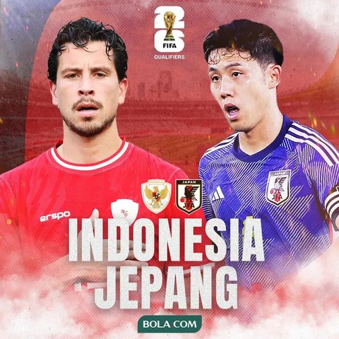 Ini Link Siaran Langsung Timnas Indonesia Vs Jepang dalam Kualifikasi Piala Dunia Zona Asia 2026