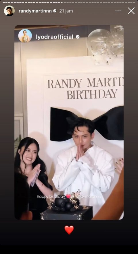 Randy Martin Suapi Kue Ulang Tahun ke Lyodra, Resmi Pacaran?