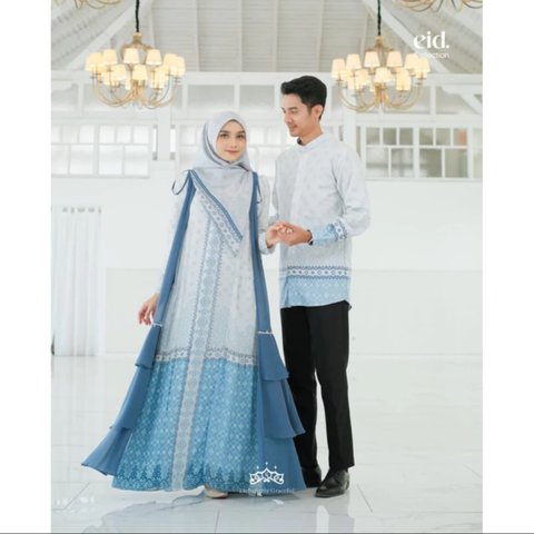 Gaya Lebaran 2025 Super Kekinian, Inspirasi 5 Baju Couple Warna Ice Blue yang Bikin Semua Mata Tertuju Padamu